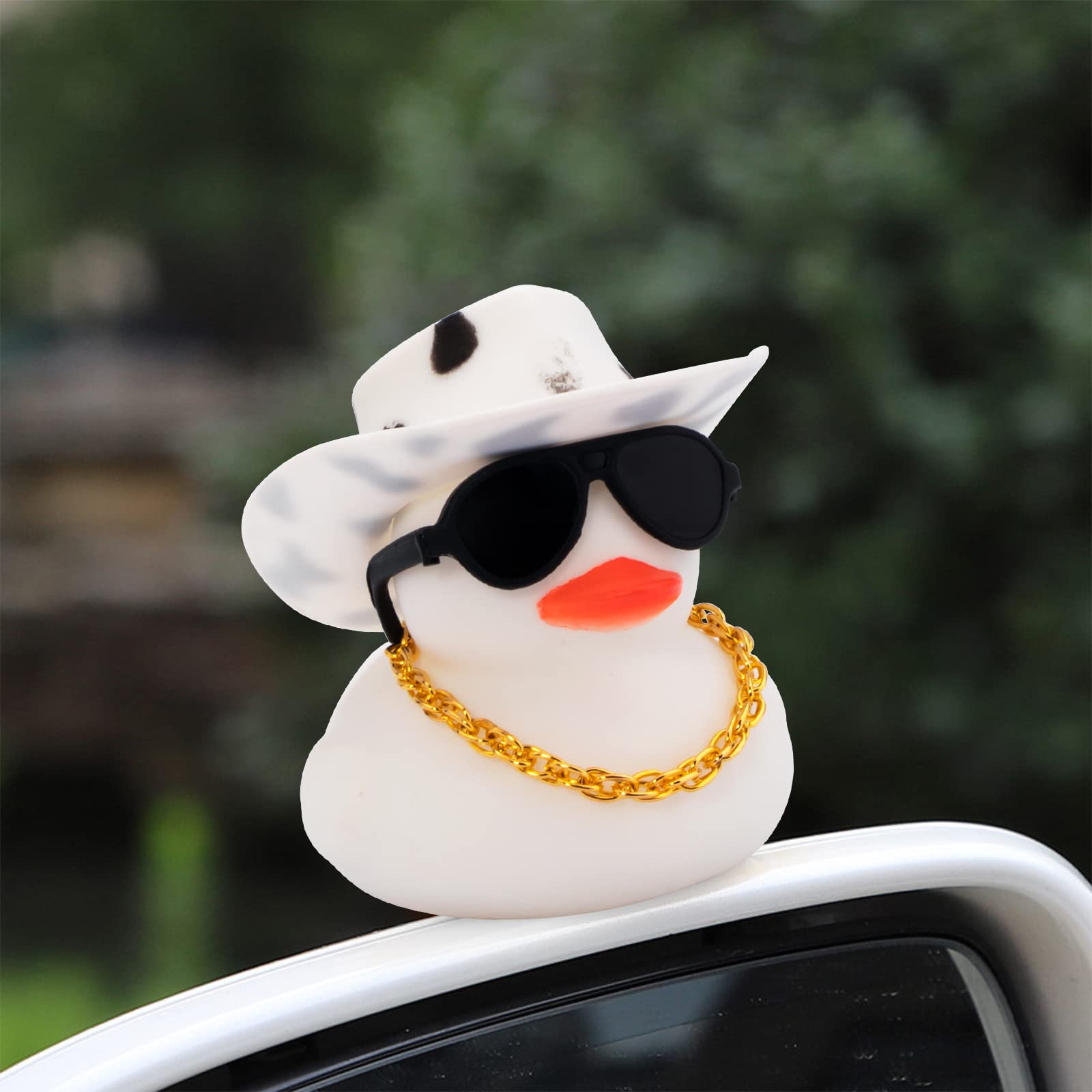 Wonuu Rubber Ducks - Pink & Gold Ducks For Car Dashboard Decoration