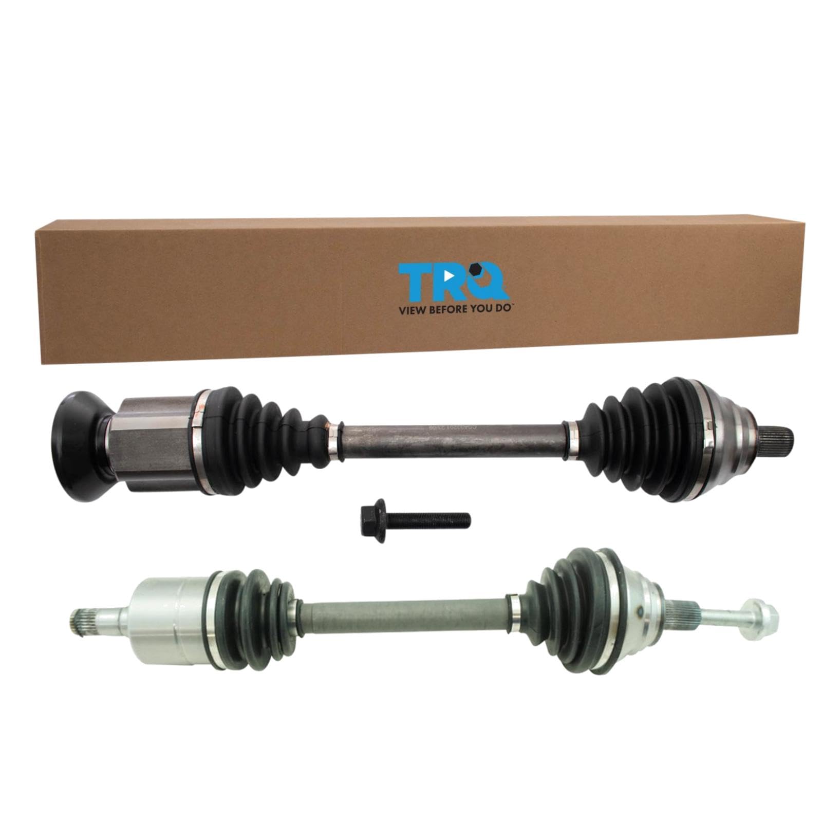 TRQ Front CV Axle Shaft Assembly Set Compatible with 2015-2018 Audi Q3 Quattro 2009-2017 Volkswagen Tiguan 2017-2018 Tiguan Limi