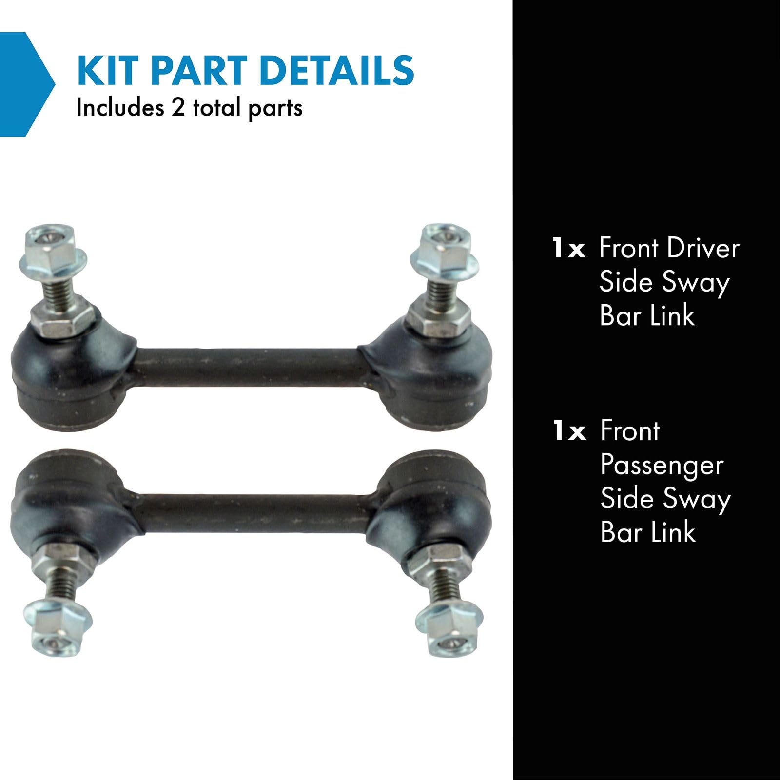 Trq Front Sway Bar Stabilizer Link Set Compatible With 2004-2012 Chevrolet Colorado Gmc Canyon 2006 Isuzu I-280 2007-2008 I-290