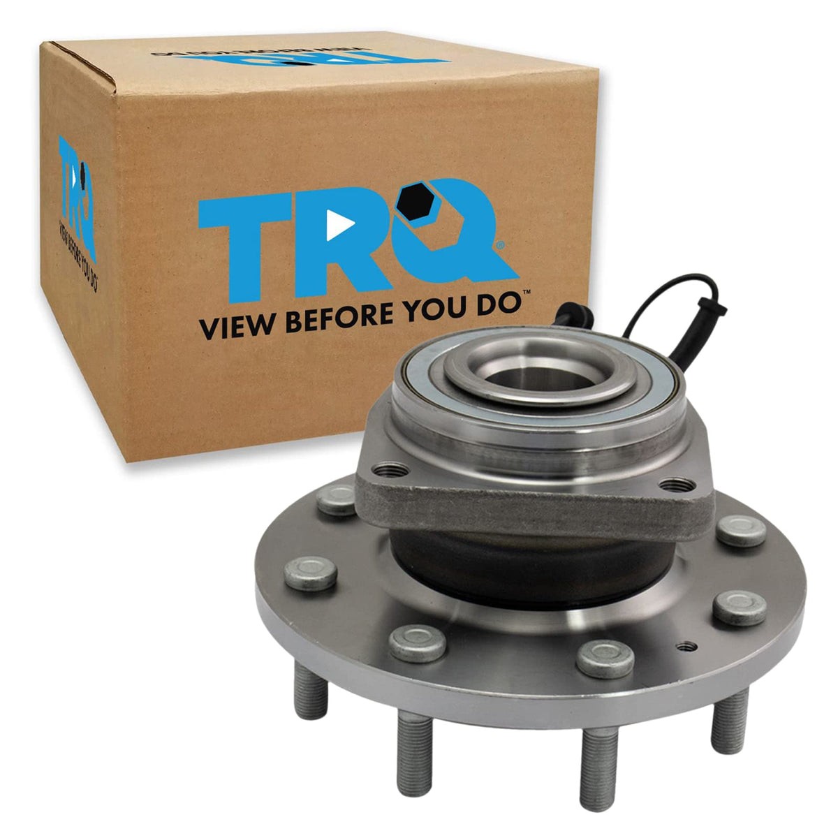 Trq 2 Piece Front Wheel Bearing & Hub Assembly Set 4Wd With Abs Sensor Compatible With 2011-2019 Chevrolet Silverado 3500 Hd Gmc