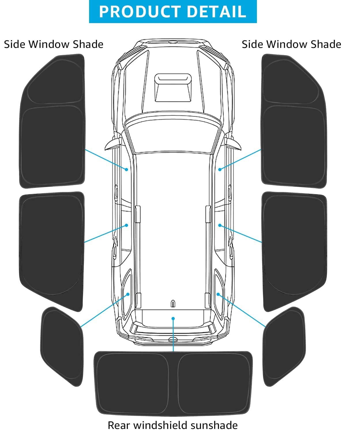 Proadsy 2025 Upgrade Window Sun Shade For 5Th Gen 4Runner 2010-2024 2025 Side Rear Window For Baby/Camping Uv Rays And Privacy P