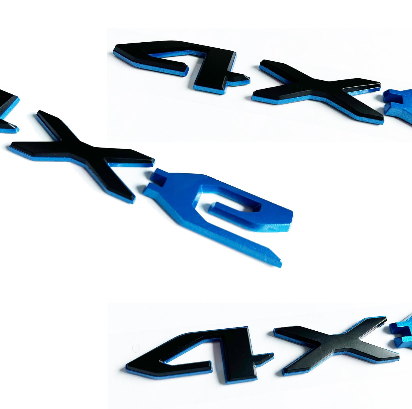 4xe Emblem Replacement for Jeep 2021-2023 Wrangler Rear Swing Gate 4Xe Badge Decal Stickers 68490886AB (Black and Blue)