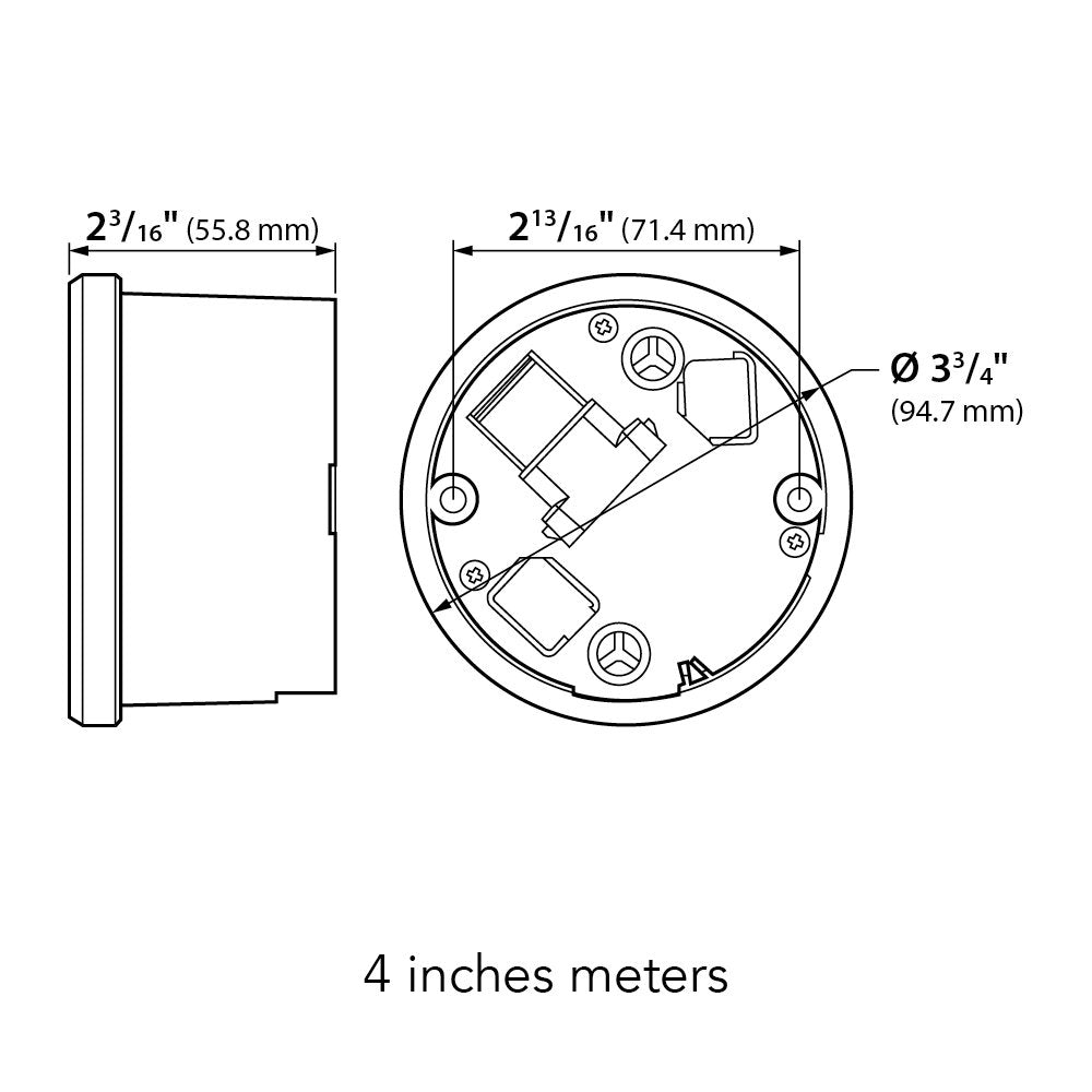 Koso Ba050907 Hd-02 Kit With Oil Temp (6 Pcs Kit - Black Bezel)