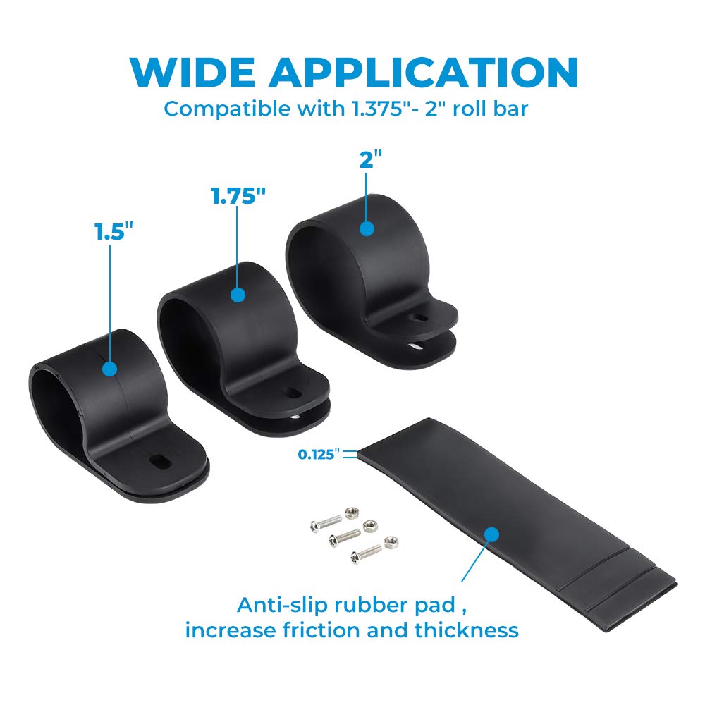 2022 Utv Mirror, Issyauto Clear Convex Mirror With Shatterproof Tempered Glass And 1.5-2 Mount Compatible With 2021 Polaris Rzr Pro Xp, Commander And Maverick X3, Viking, Rhino, Pioneer, Kubota Rtv