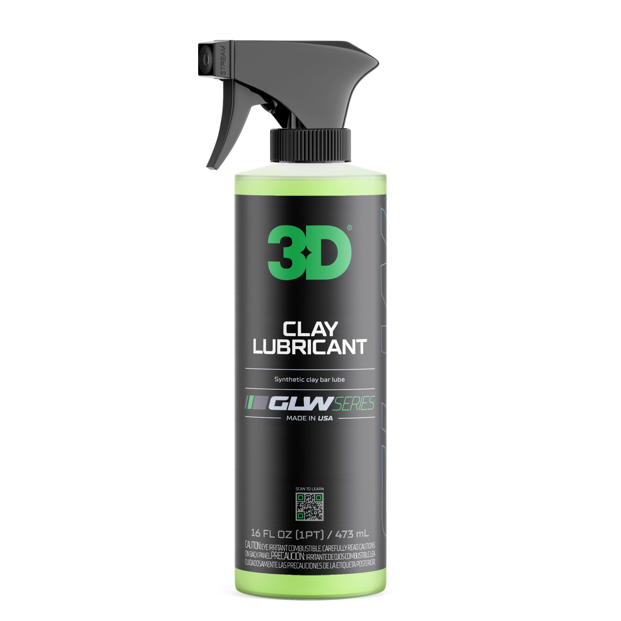 3D Clay Lubricant GLW Series | DIY Car Detailing | Hyper Slick Lubrication for Clay Bars | Eliminates Contaminants from Paint | 