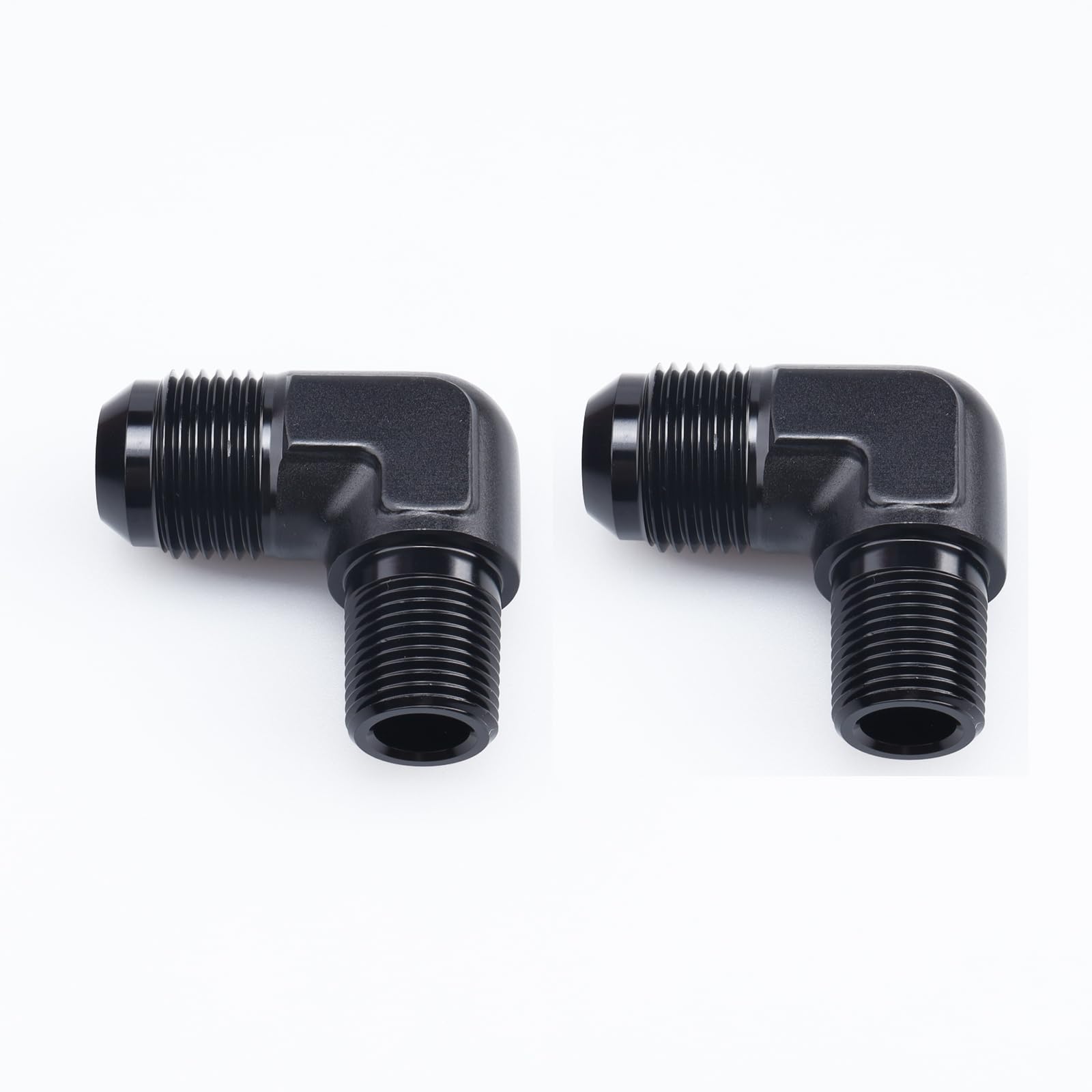 Ac Performance 90 Degree Elbow -10 An Male To 1/2'' Npt Male Fitting Adapter Connector Aluminum Black