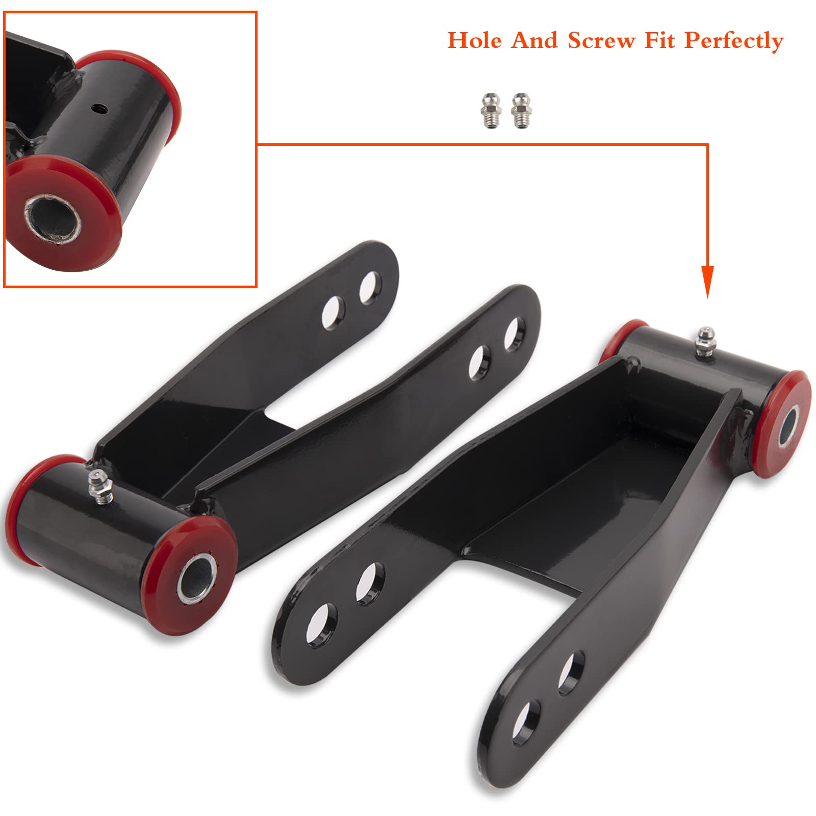 2'' Rear Drop Lowering Shackle - 2 Inch Drop Shackles for Silverado 1500 Sierra 1500 1988-2019, Chevy and GMC C1500 C2500 1988-1