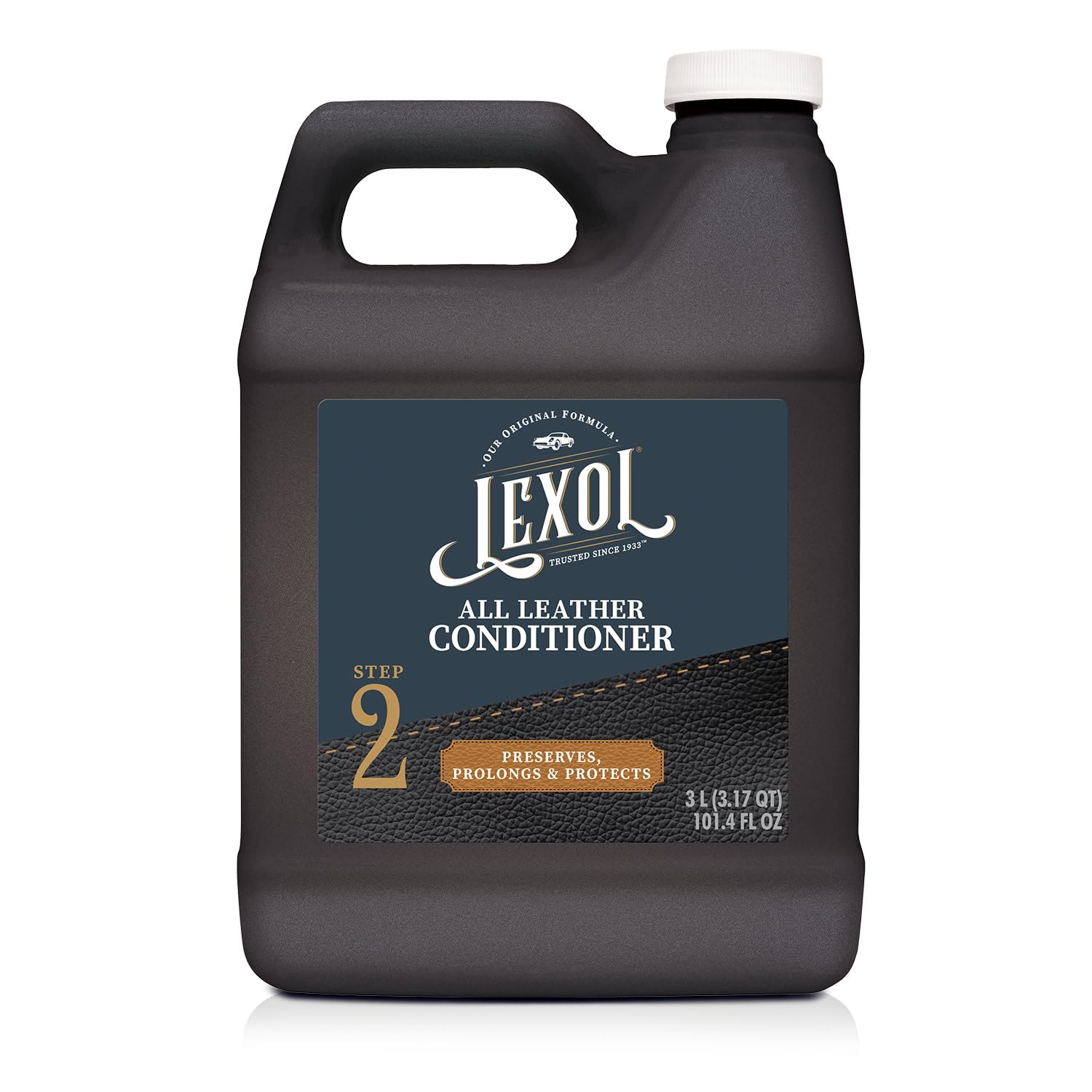 Lexol Deep Leather Conditioner, Use on Car Leather Upholstery, Shoes, Boots, Furniture and Other Leather Accessories, 101.4 Fl Oz (3-Liter)