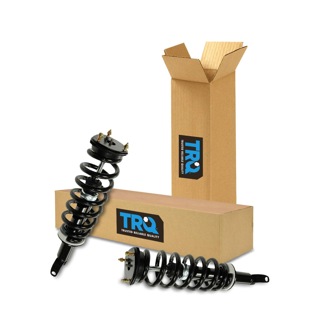Trq Front Strut & Coil Spring Assembly Set Driver & Passenger Sides Compatible With 09-10 Dodge Ram 1500 11-18 Ram 1500 19-20 15