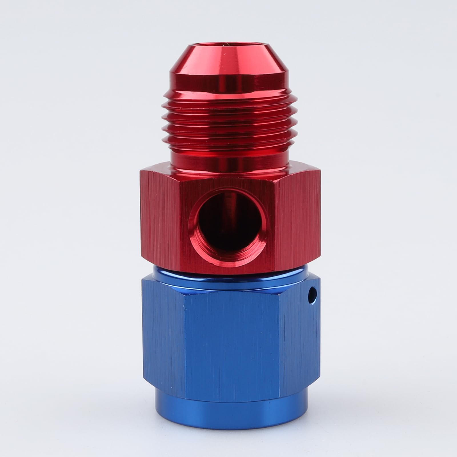 AC PERFORMANCE Aluminum -8 AN Male Flare to -8 AN Female Swivel with 1/8'' NPT Sensor Gauge/Gage Port Fitting, Pressure Take Off
