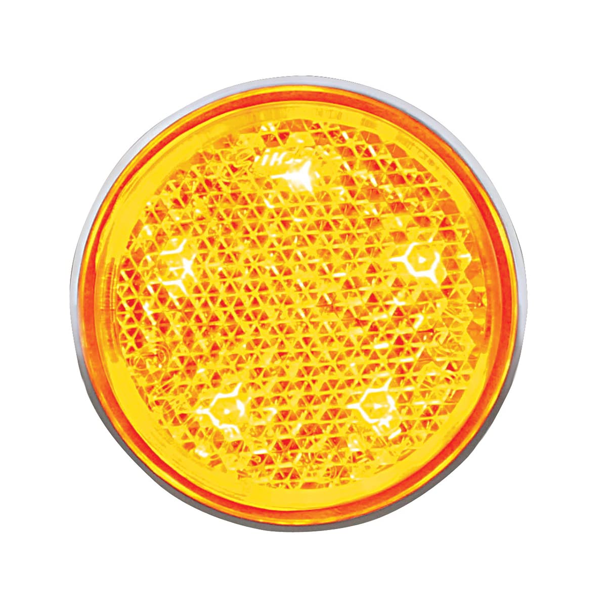 United Pacific Ctl5606A Amber Reflector With Amber Led, Stud Mount With Nut, 12 Volt
