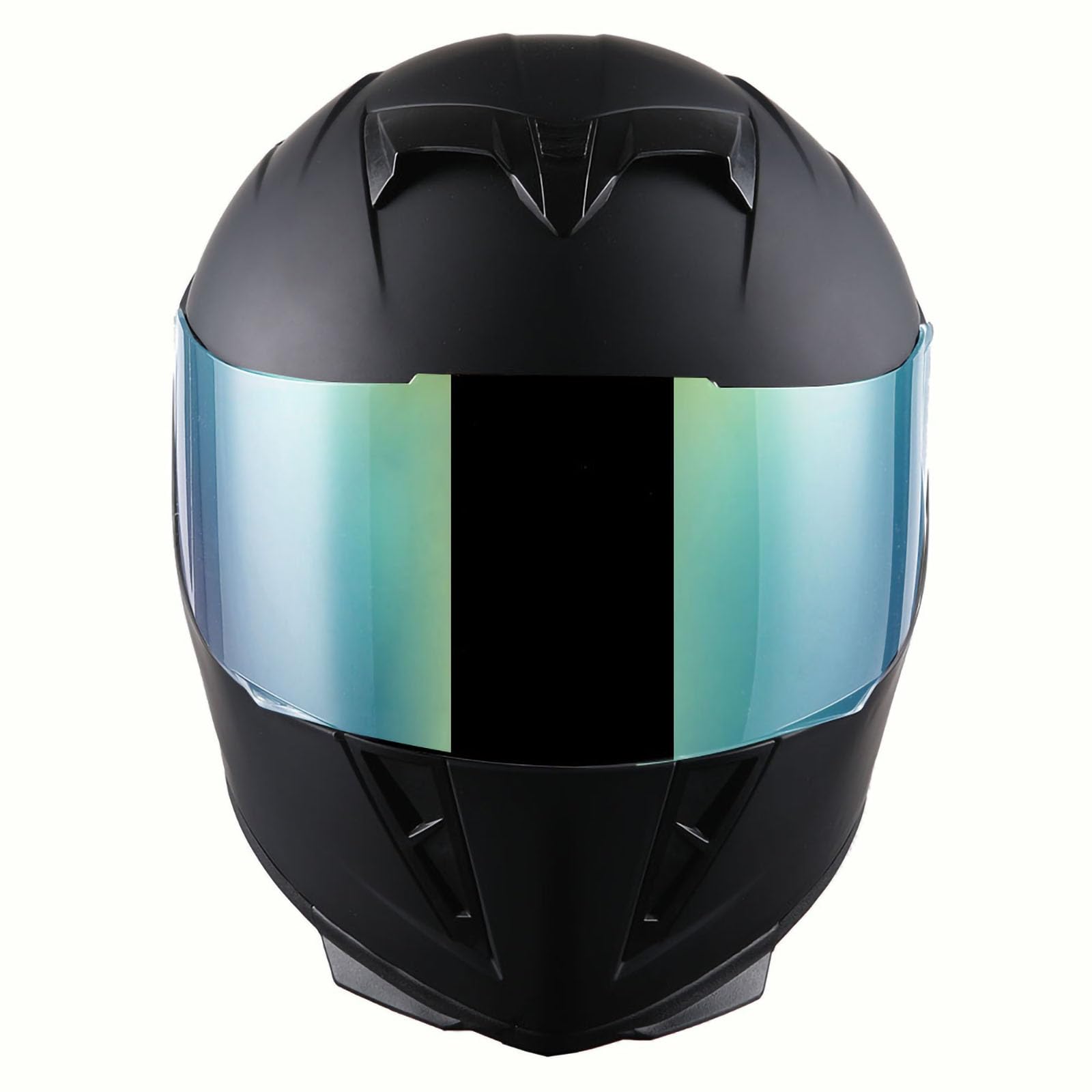 1STorm Motorcycle Full Face Helmet Skull King Matt Black+ One Extra Clear Shield, Size X-Large Size XL (59-60 CM,23.2/23.6 Inch)