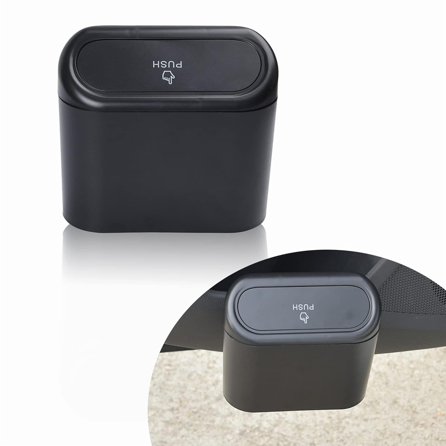 Riyanshi enterprise Car Trash Can with Lid  Leakproof Vehicle Garbage Bin, Compact & Portable, Easy Clean, Suitable for Cars, S