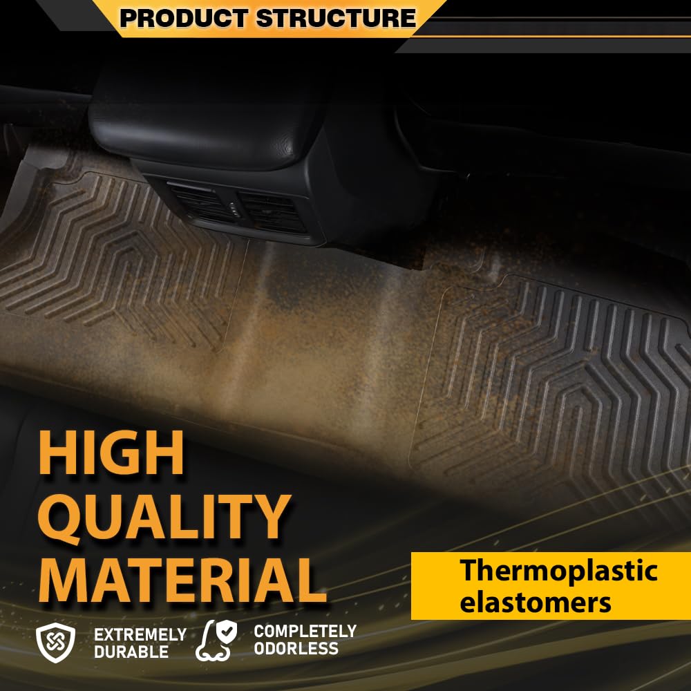 G-PLUS Floor Mats Compatible with Jeep Wrangler JL Unlimited 4 Door Only 2018-2024 (Not Fit for JK or 4XE) All Weather Full Cove
