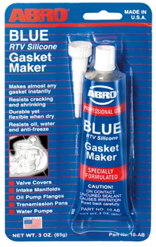 Abro Rtv Silicone Sealant And Gasket Maker: High Temp, Up To 500F, 3 Oz/85G Tube - Blue
