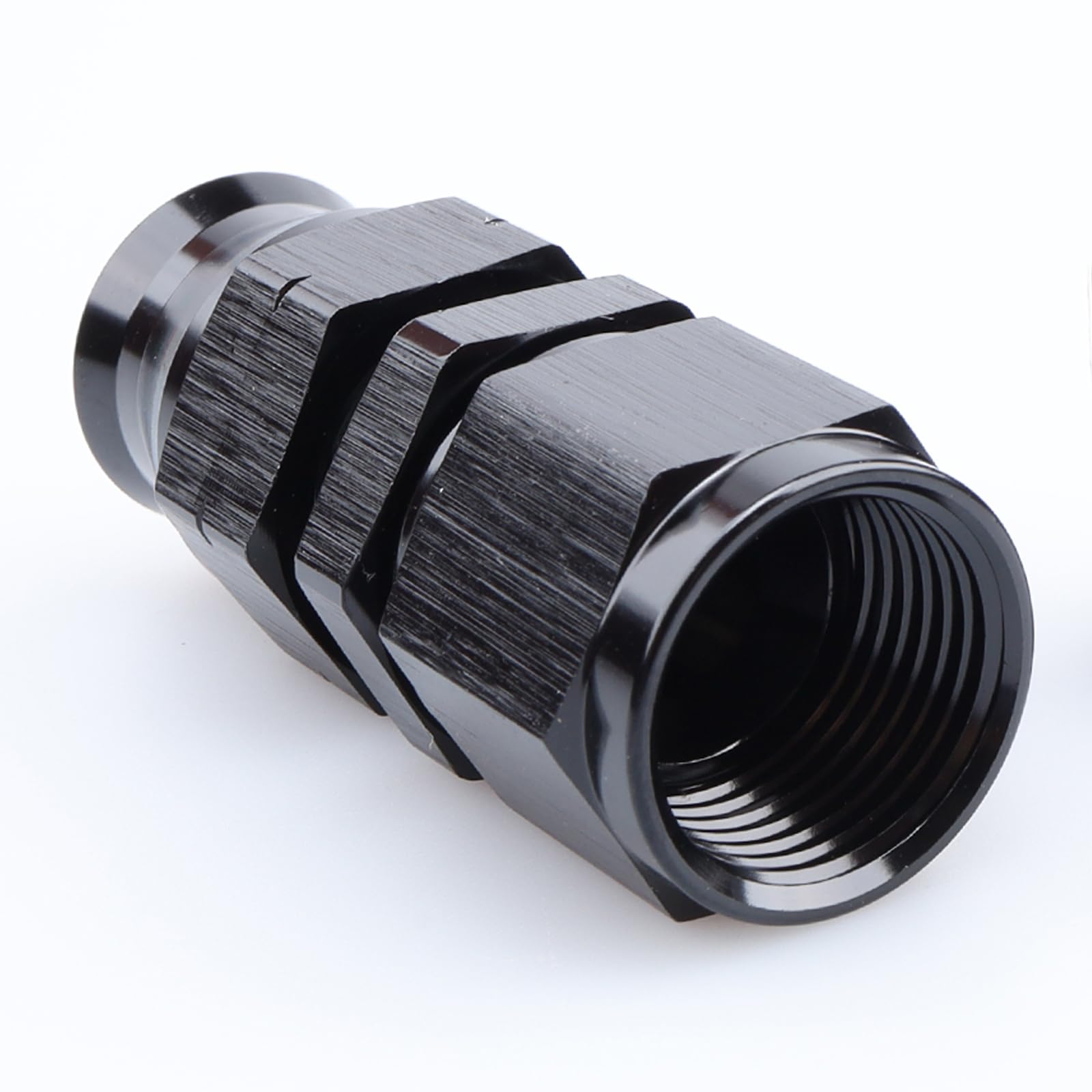 AC PERFORMANCE Aluminum Alloy -6 AN Female to 3/8'' Hardline Tube Fuel Fitting Compression Adapter Black