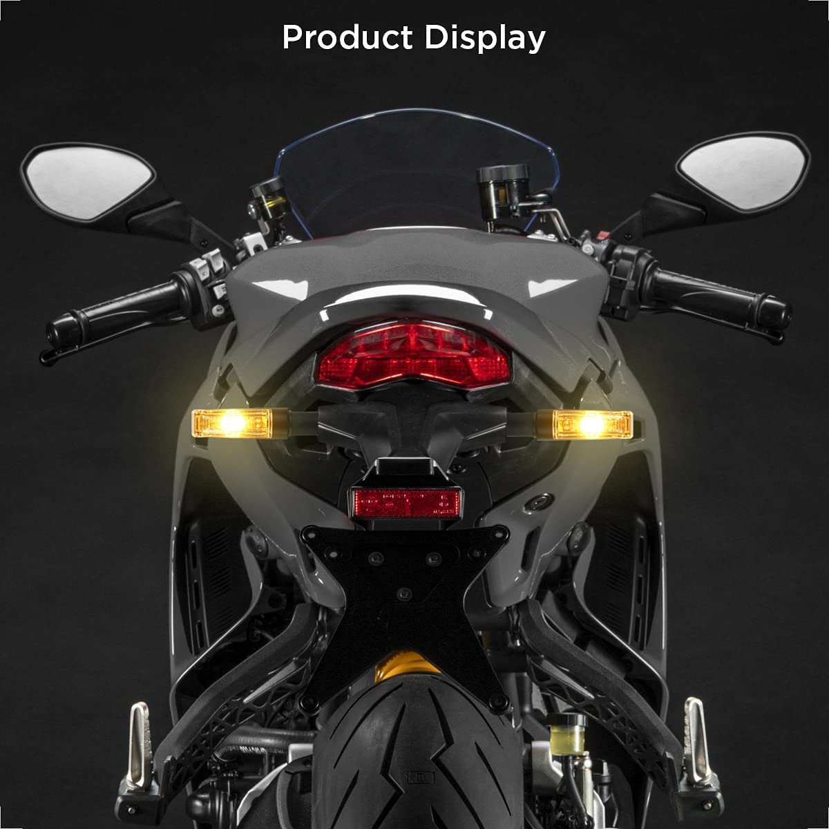 Evermotor Universal 4 Pieces Motorcycle Led Turn Signals Motorbike Scooter Front Rear Blinkers E-Approved Aluminum Shell With Beautiful Surface Treatment Ip67 Waterproof