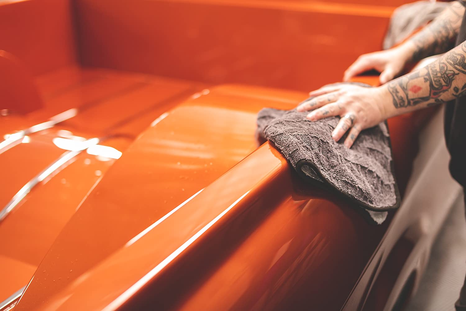 The Rag Company - The Gauntlet Drying Towel - 70/30 Blend Korean Microfiber, Designed To Dry Vehicles Faster Without Scratching