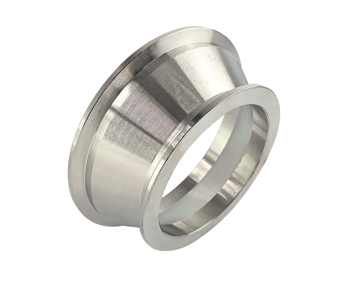 Elifecenter 3'' to 3.5'' Exhaust Flange Adapter,Turbo Exhaust V-band Adaptor Flange CNC(3''ID to 3-1/2''ID)