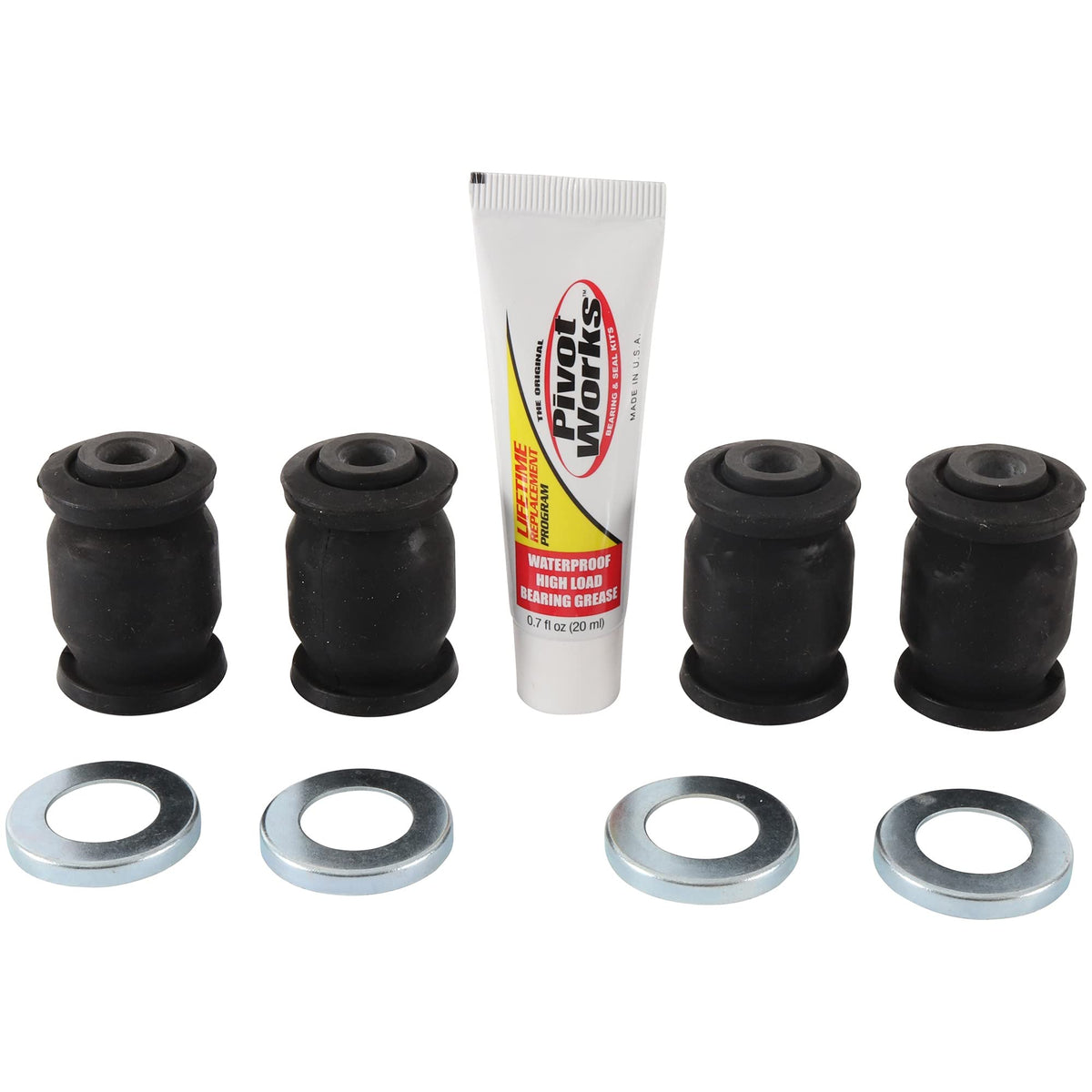 Pivot Works A-Arm Kit Pwaak-Y08-000U Compatible With/Replacement For Yamaha 450 Rhino 2006-2009, 660 Rhino 2004-2007, 700 Rhino Fi 2008-2013, Kodiak 450 Eps 4Wd Armor Grey 2018