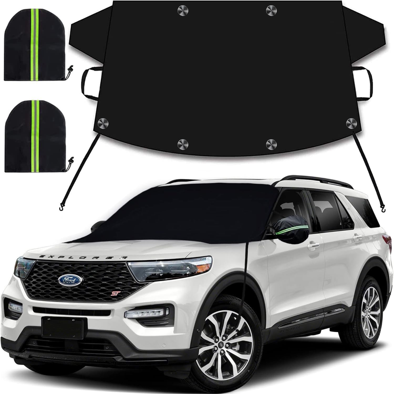 Windshield Cover for Ice and Snow, Car Windshield Snow Cover, Thicken Windshield Frost Cover Waterproof Windshield Snow Ice Cove