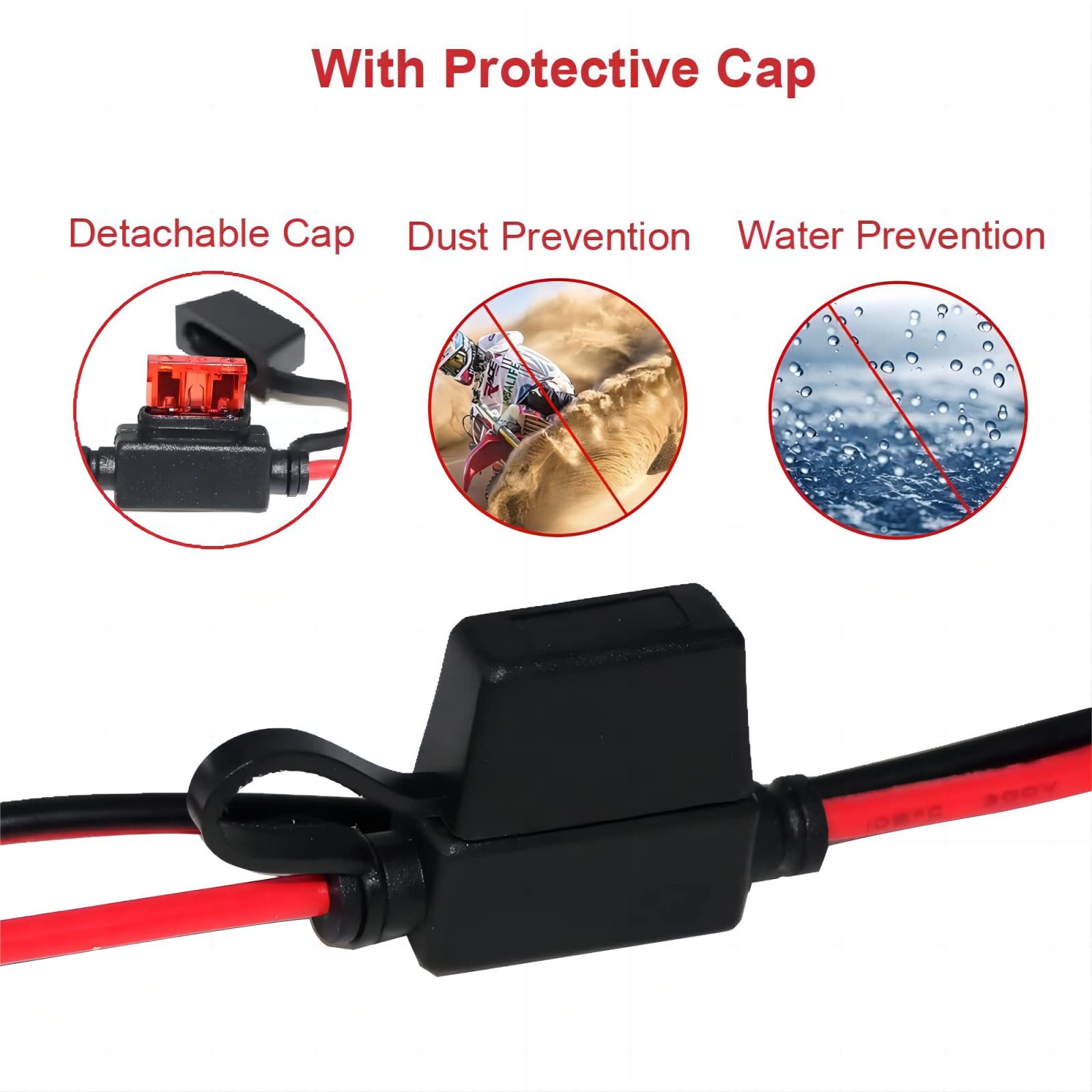 Kuncan Cigarette Lighter Battery Adapter - Female Cigarette Lighter Socket To 12V Battery Alligator Clips For Auto Car Battery C