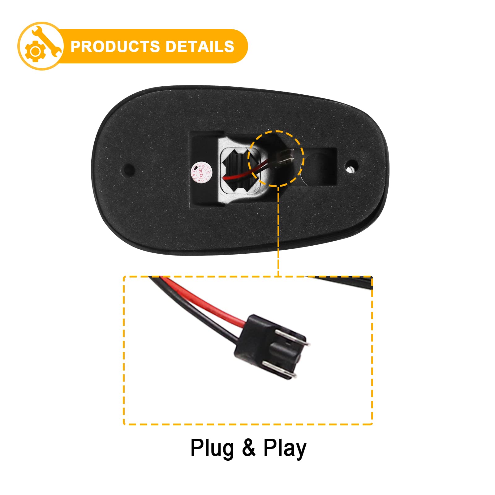 R&F Auto Smoked LED Cab Lights for Ram 1500 2500 3500 (2003-2018) - 5Pcs Roof Marker Running Lamps with White Light