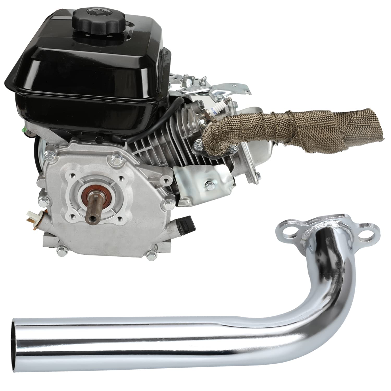 Yoxufa Exhaust Header Pipe Replacement For Predator 212 224Cc 196Cc 6.5Hp Engine Coleman Ct200U Ct200U-Ex Bt200X Kt196 Baja Warr