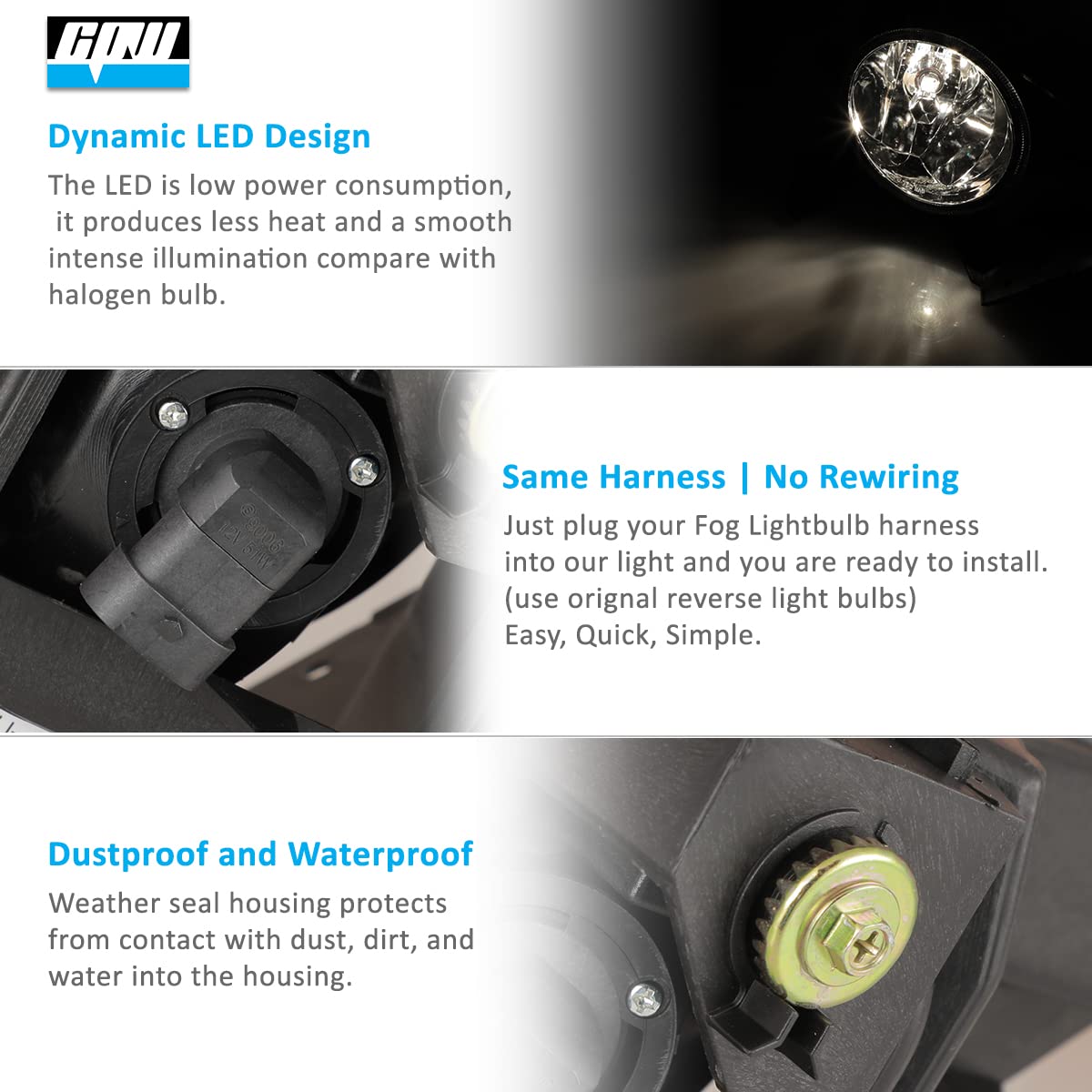 Cpw Fog Lights Compatible With [2005-2006 Honda Cr-V Crv] Driving Fog Lights + Switch + Wiring Kit