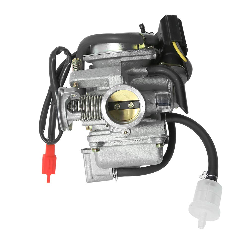 Anxingo Pd24J Carburetor For 4-Stroke Gy6 125Cc 150Cc Atv Go Karts Scooter Mopeds Qmj/Qmi157 Qmj/Qmi152 - Manifold Intake Fiameter 24Mm Pd24J Carb (Carburetor)