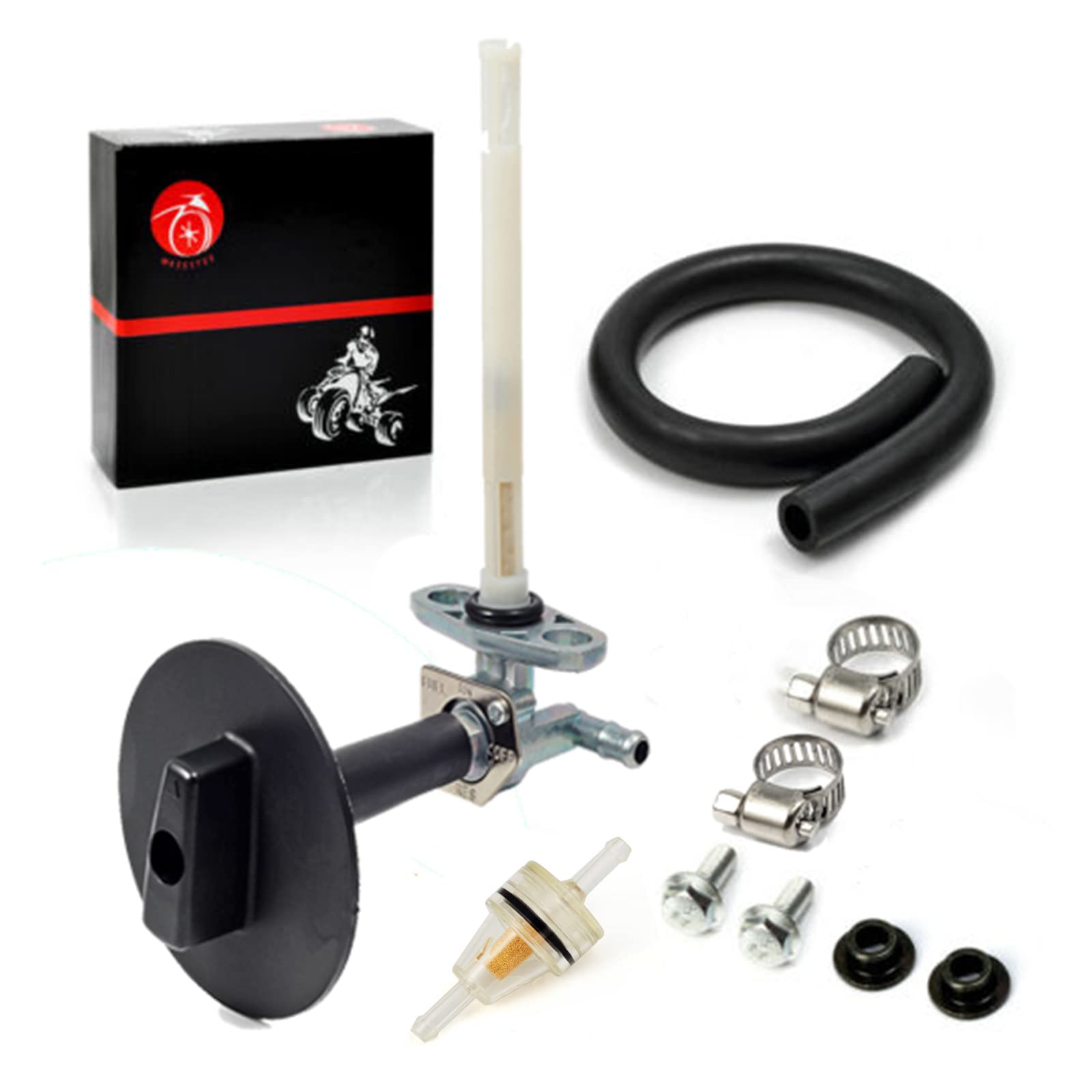 Fuel Valve Petcock & Lever Compatible With Honda Recon 250 Rancher 350 420 Foreman 400 Foreman 450 Fourtrax Foreman Rubicon 500