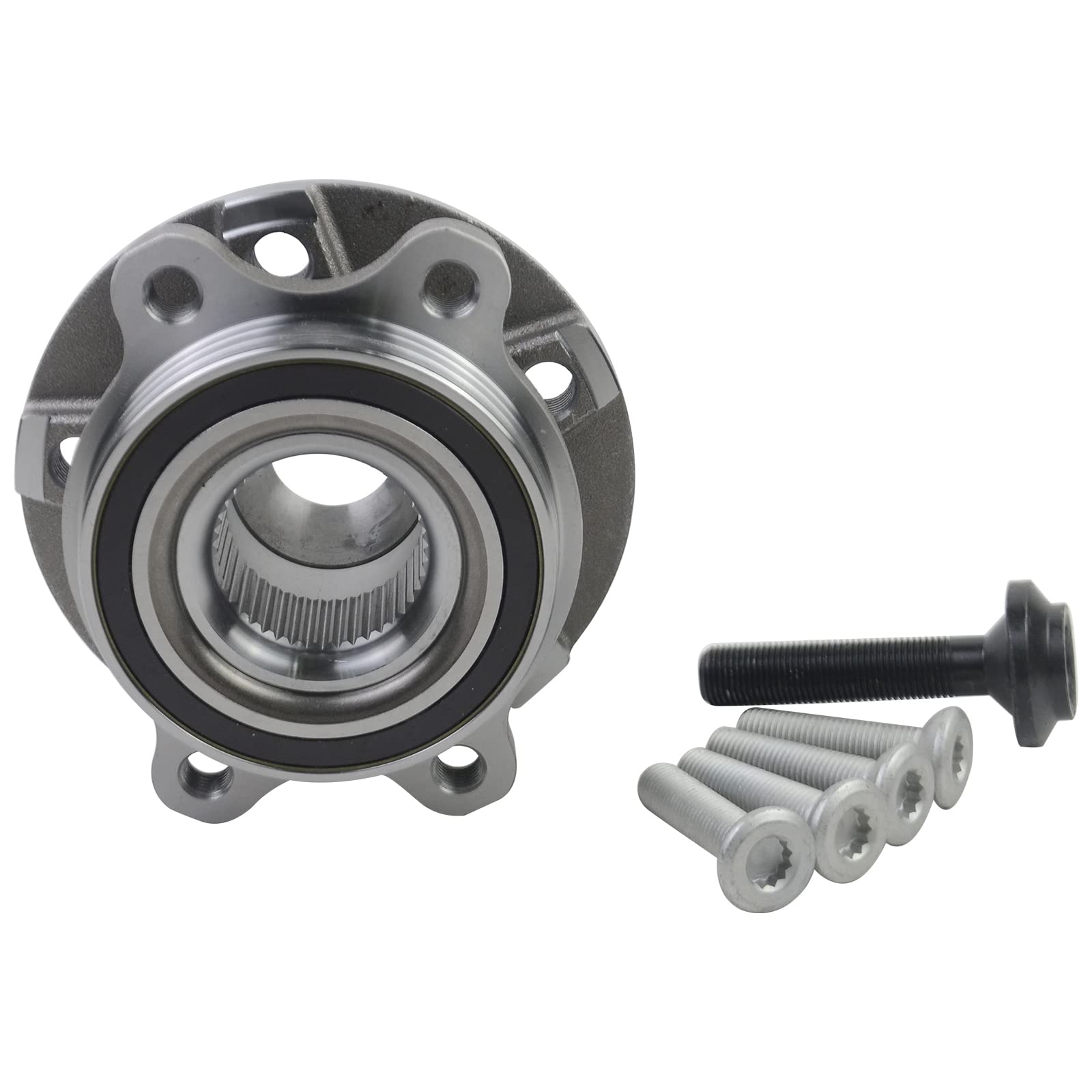 Koomaha 513301 Front & Rear Wheel Hub And Bearing Assembly Replacement For 2009-2015 Audi A4 A5 A6 A7 A8 Quattro Awd, Q5 Sq5 S4 S5 S6 S7 S8 Part# Br930817