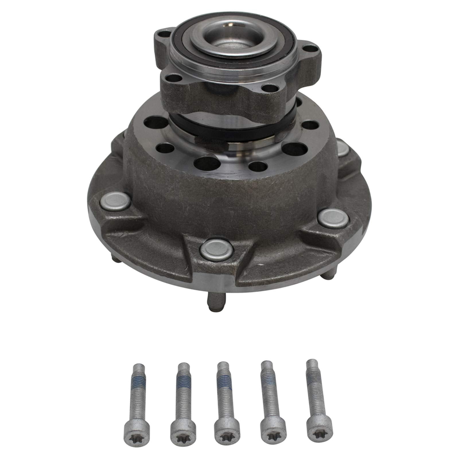 Trq Front Rear Driver Side Passenger Side Wheel Bearing & Hub Assembly With Abs Sensor Compatible With 2015 Ford Transit-250 201