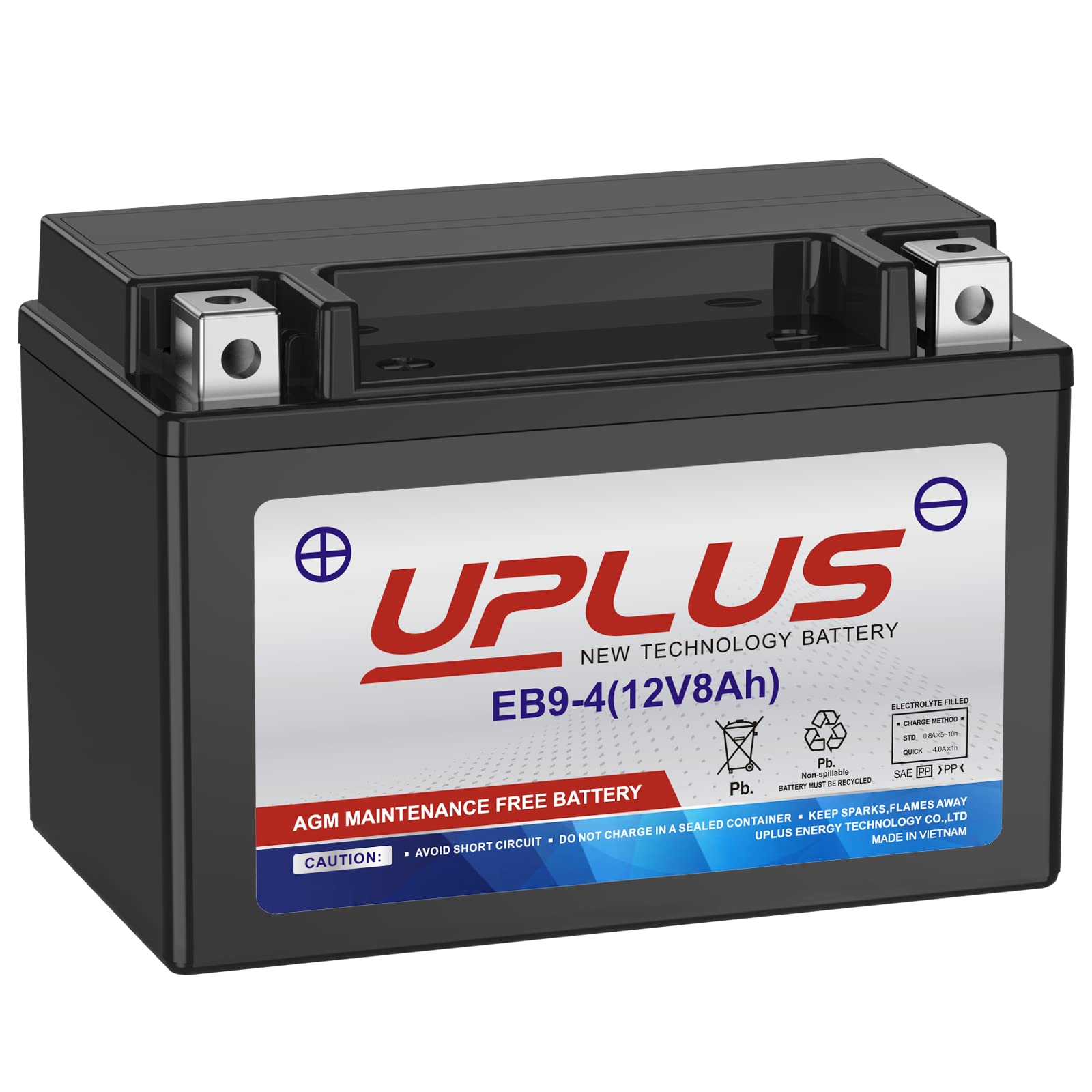 Motorcycle Battery Ytx9-Bs, Uplus Eb9-4 Atv Scooter Battery Maintenance Free - Sealed Agm Powersport Batteries