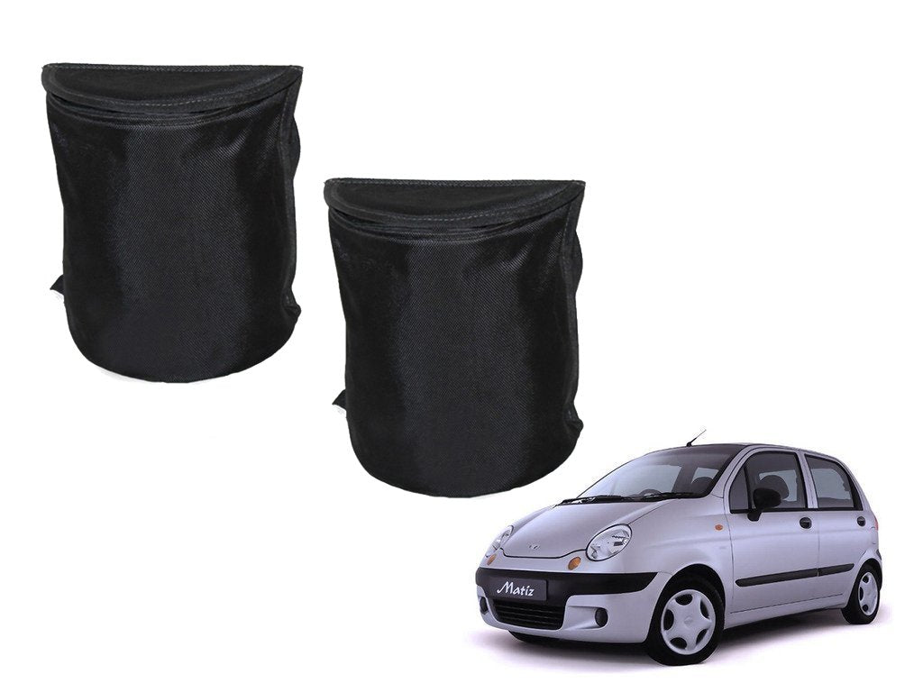 Kozdiko Semi Cylindrical Car Dustbin Set of 2 Pcs for Chevrolet Matiz
