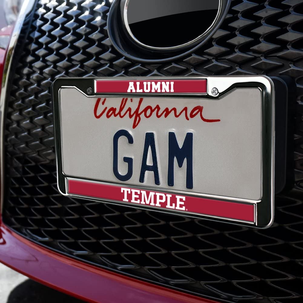 GRAPHICS & MORE Full Size Metal License Plate Frame - Temple University Alumni - One Size