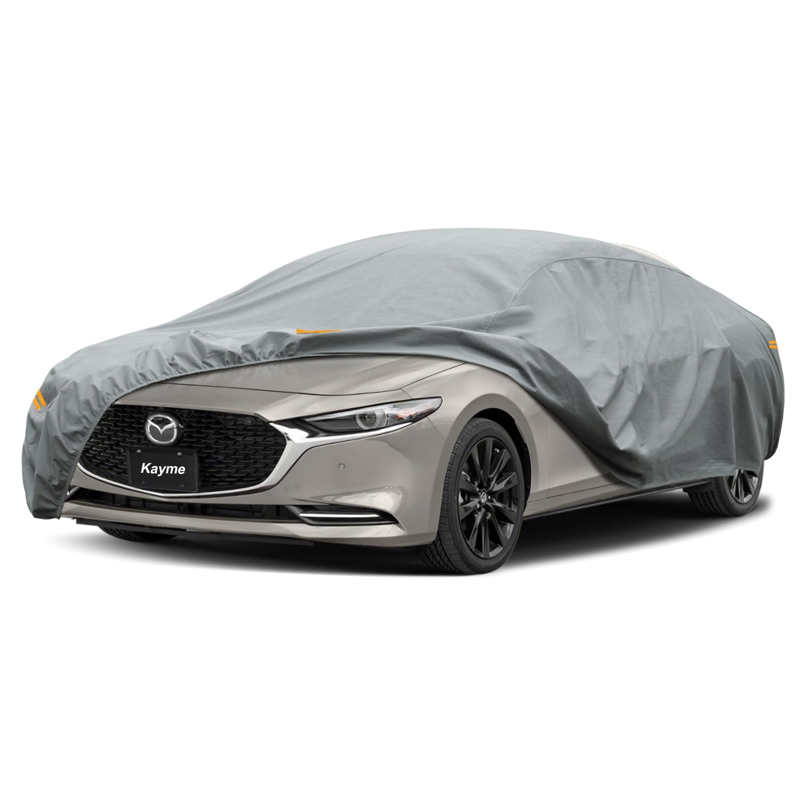 Kayme Heavy Duty Car Cover Custom Fit Mazda Mazda3 (2019-2025) Waterproof All Weather For Automobiles, Full Exterior Covers Sun