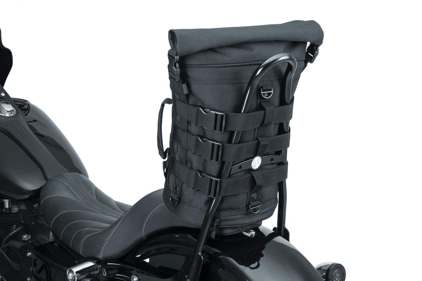 Kuryakyn 5223 Momentum Deadbeat Expandable Motorcycle Travel Luggage: Weather Resistant Duffle Bag with Sissy Bar Straps, Black