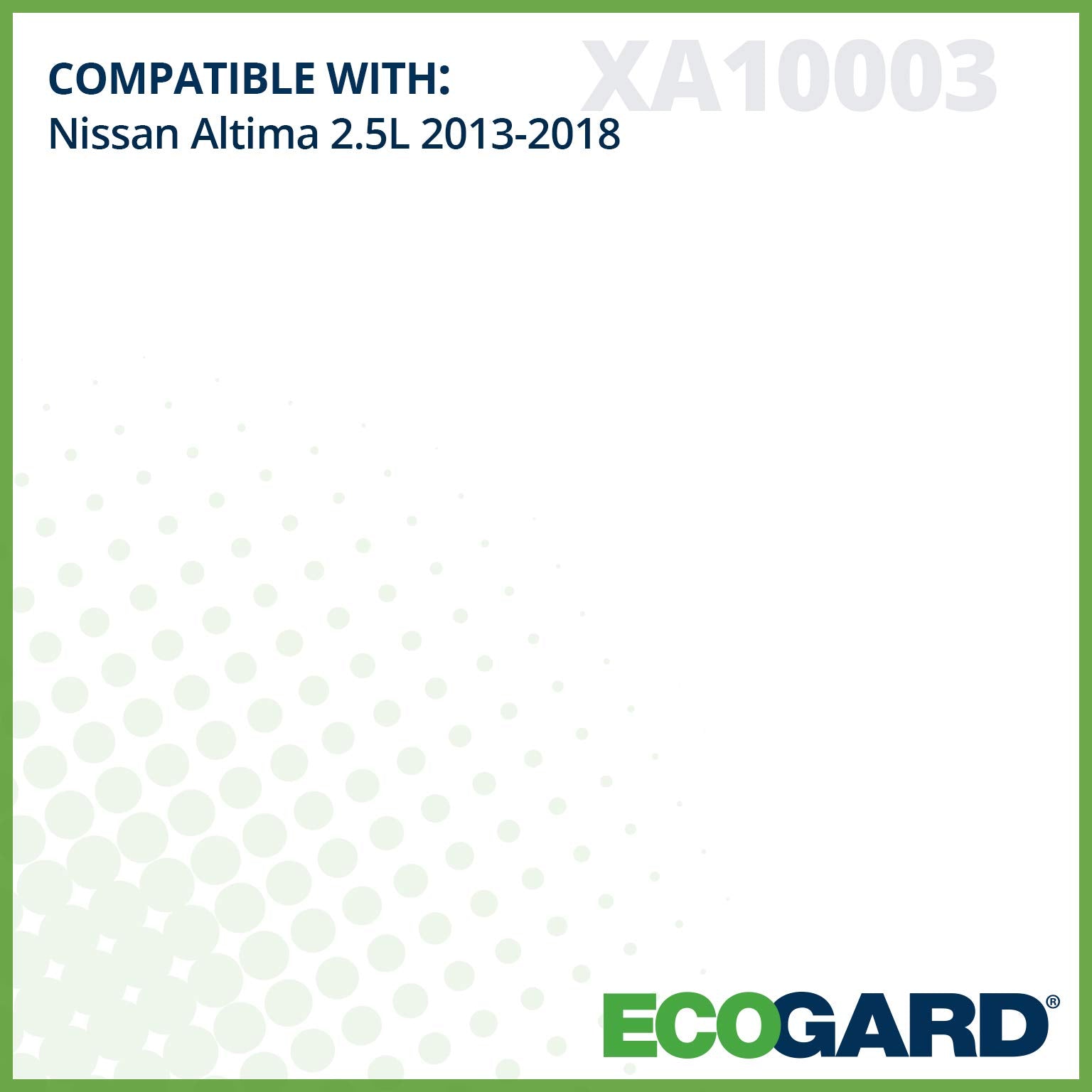Ecogard Xa10003 Premium Engine Air Filter Fits Nissan Altima 2.5L 2013-2018