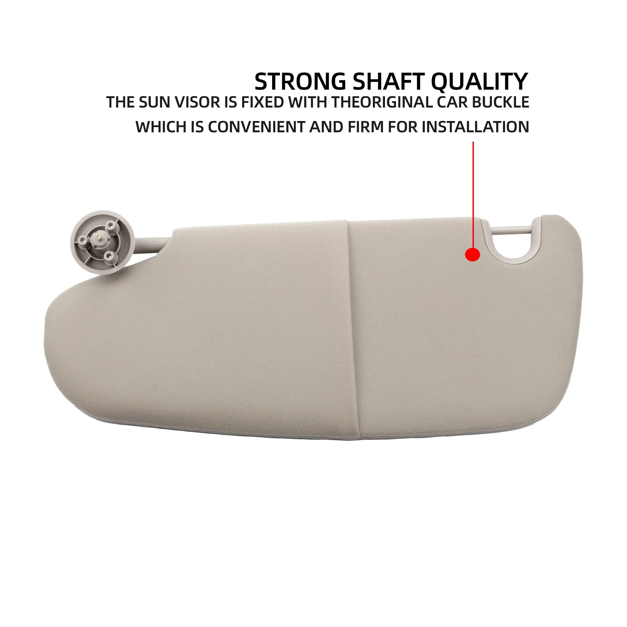 Dasbecan Gray Pair Car Sun Visor Compatible With Dodge Ram 1500 2500 3500 2002 2003 2004 2005 2006 2007 2008 2009 Replaces# 1Ct1