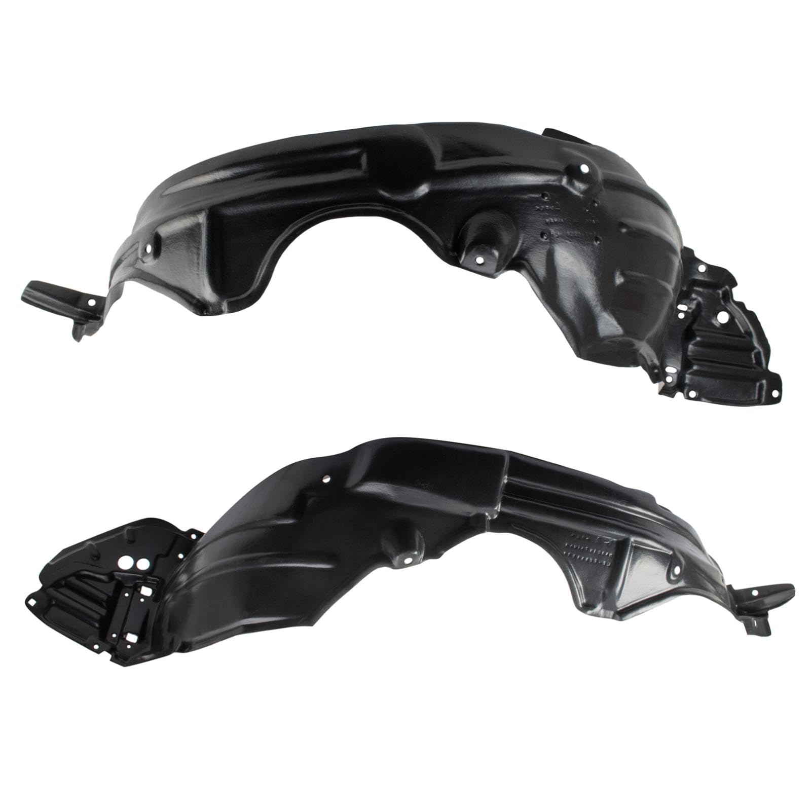 Trq Inner Fender Liner Set Compatible With 2012 Toyota Yaris To1249168 To1250120