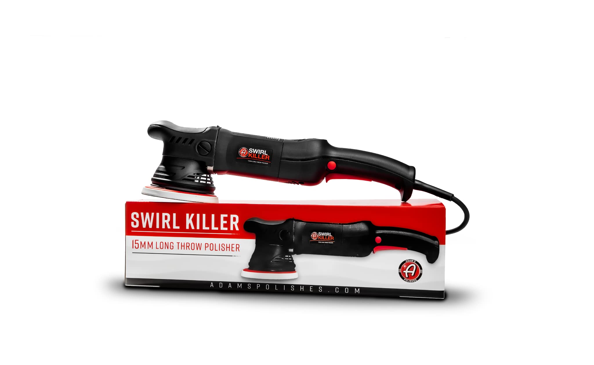Adams Polishes Swirl Killer 15mm Car Polisher - Buffer Polisher Dual Action Machine | Use W/Car Polish, Polishing Compound, or 