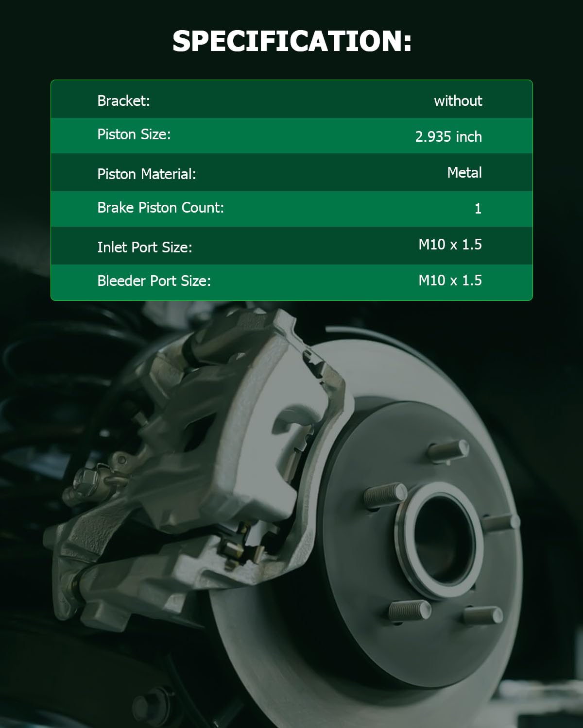 Scitoo Front Left Brake Caliper Without Bracket 184300 Compatible For Cadillac 1990-1993 1997-2000 For Chevrolet 1988-2002 For D