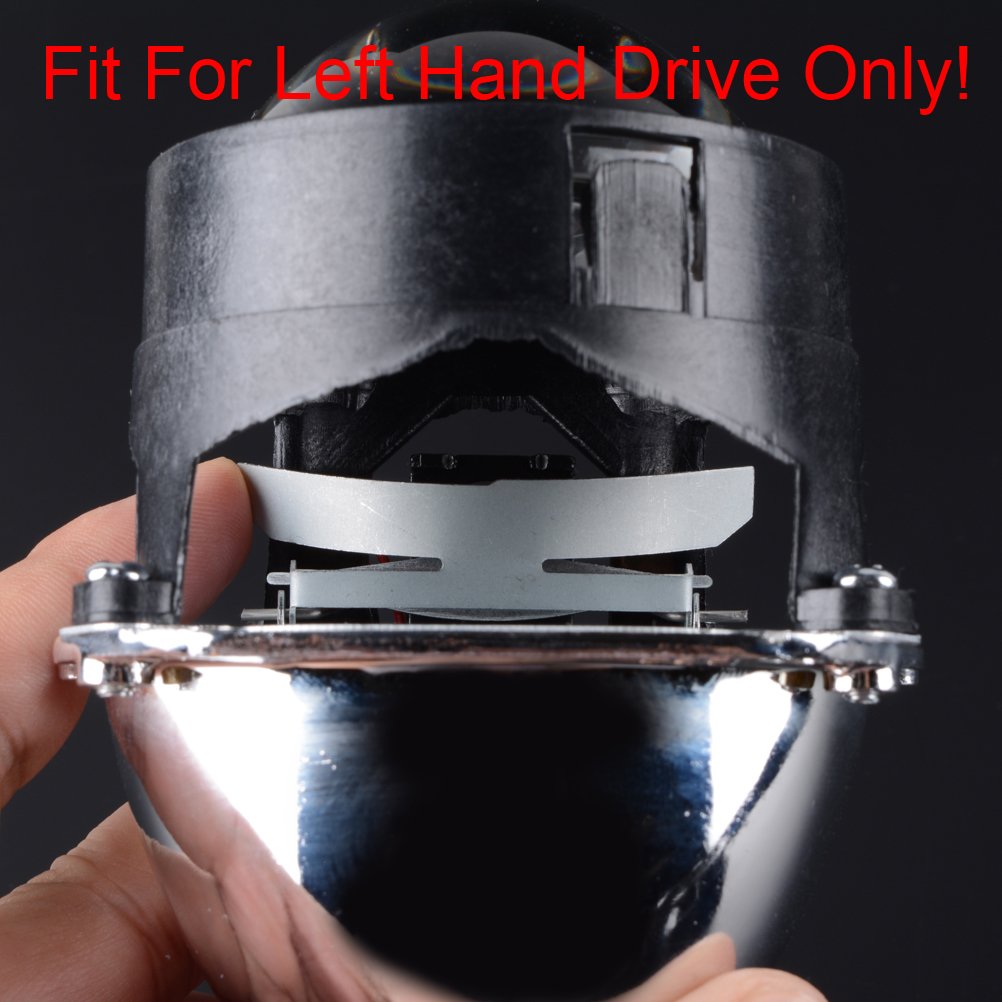 Leemas 2Pcs Mini 2.5 Inch Hid Projector Lens, Car Headlight Retrofit Kit With Hi/Lo Beam & Black Shroud Hi/Lo Headlight Custom H