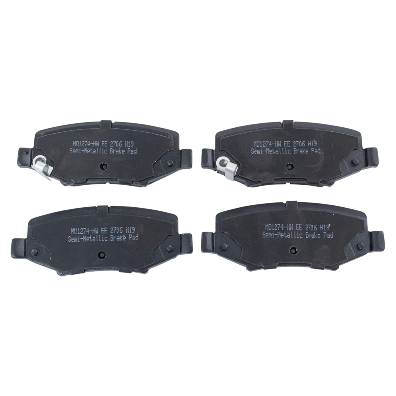 Trq Rear Brake Pad & Rotor Kit Brake Pads Brake Rotor Semi-Metallic Compatible With 2007-2011 Dodge Nitro 2008-2012 Jeep Liberty
