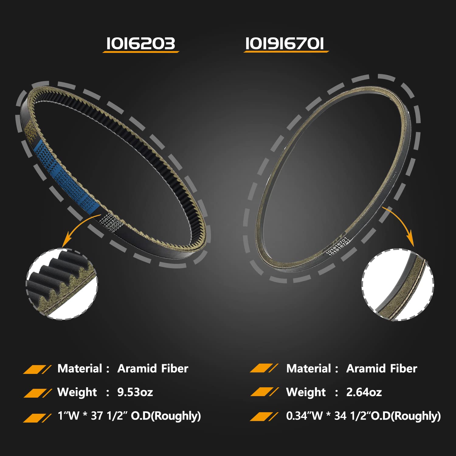 Tuntrol Golf Cart Starter/Generator & Drive Belt Kit Fit For Club Car Ds 1997-Up And Precedent 2004-Up With Kawasaki Engine, 1016203 101916701