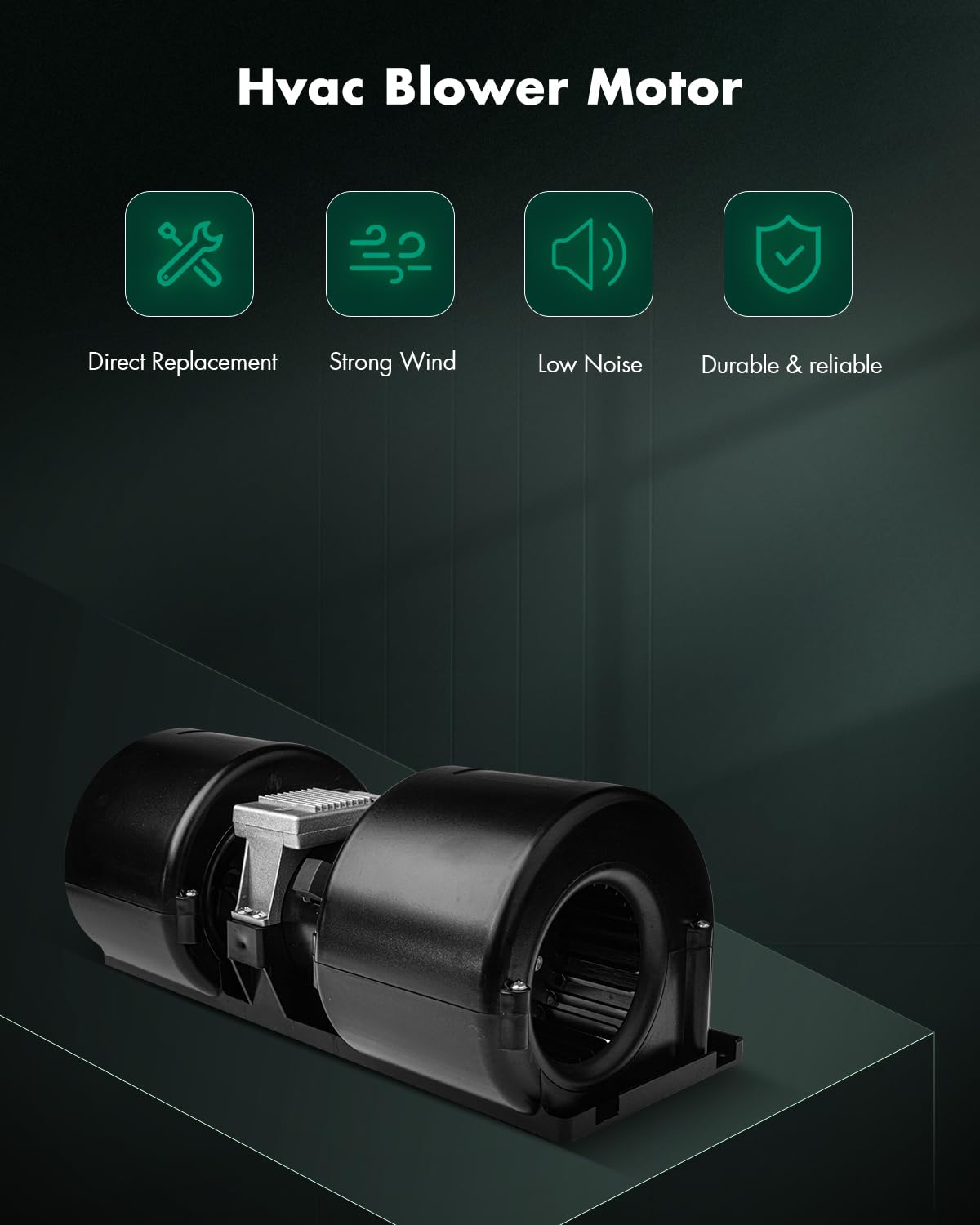 Scitoo Hvac Heater Blower Motor Front 006-A40-22 Compatible With Car 006-A40-22, Double Wheel/12V Blower Motor With Fan Cage