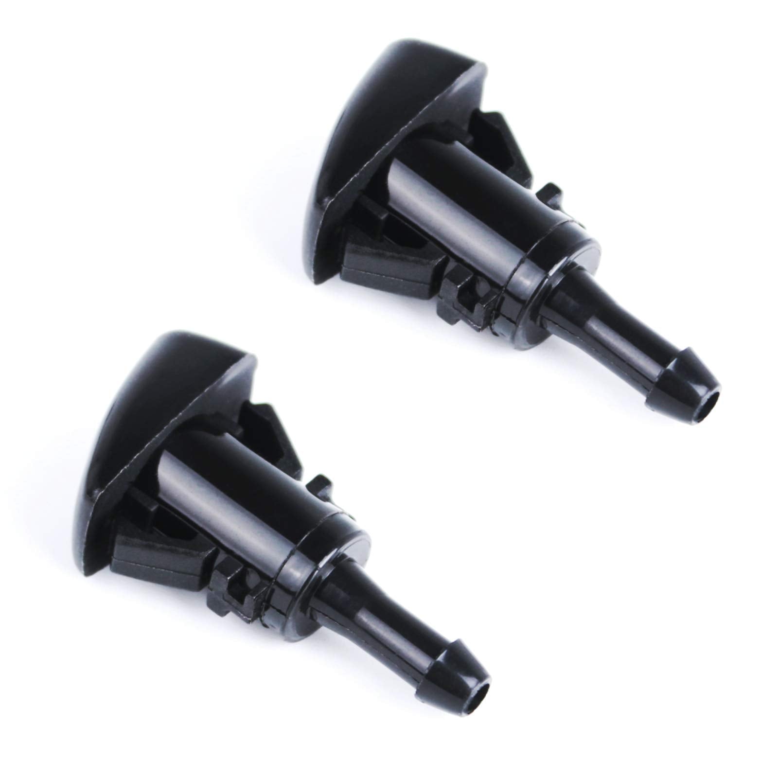 Xislet 2 Pack Front Windshield Washer Nozzles Compatible With Jeep, Dodge Ram, Chrysler Pt Cruiser Replaces Oem #: 5113049Aa, 4805742Ab - Included Hood Insulation Retainers
