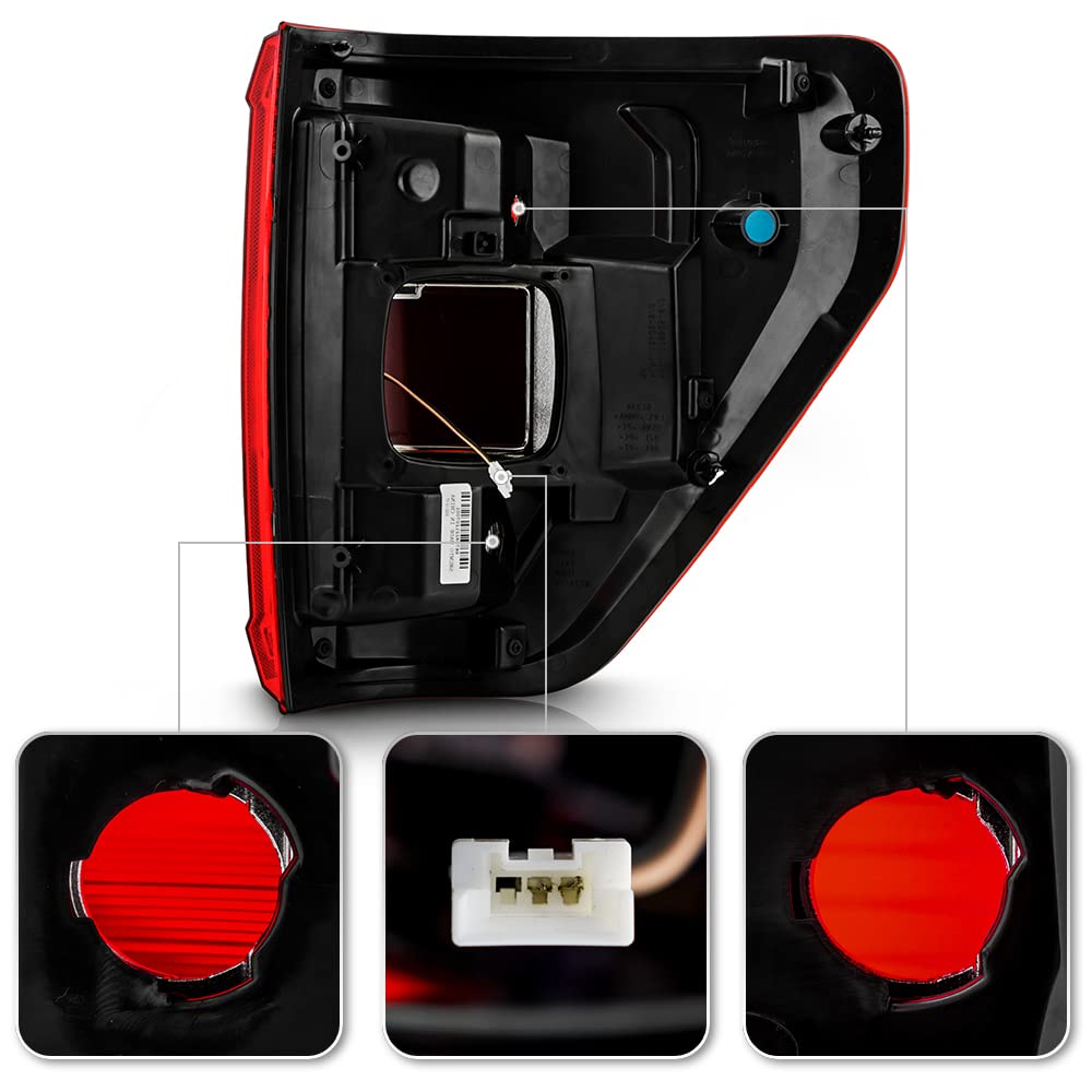 Acanii - For [Incandescent W/Blind Spot] 2021 2022 2023 Ford F150 Pickup Truck Oe Tail Light Brake Lamp Left Driver Side