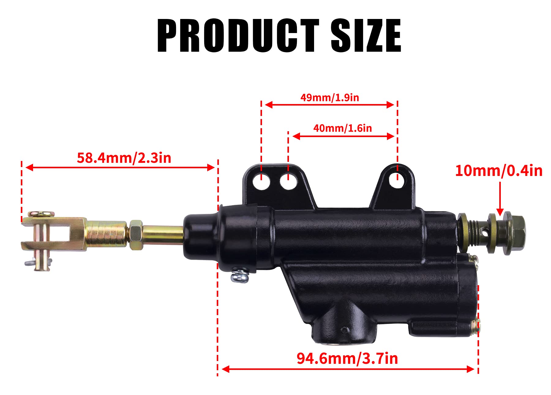 Cncmotok Rear Brake Master Cylinder Coolster 10Mm For 50Cc-125Cc Atvs Taotao Bms Roketa For Chinese Atv Dirtbike